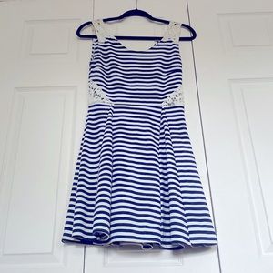 fit and flair striped dress